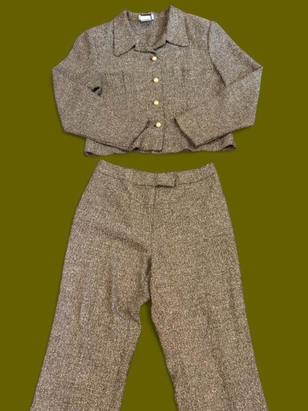 Women’s Vintage Tweed Suit Set (with easily removable shoulder padding!)